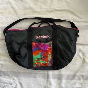 Reebok duffle gym shoulder bag‎ vintage 90’s 1991 black